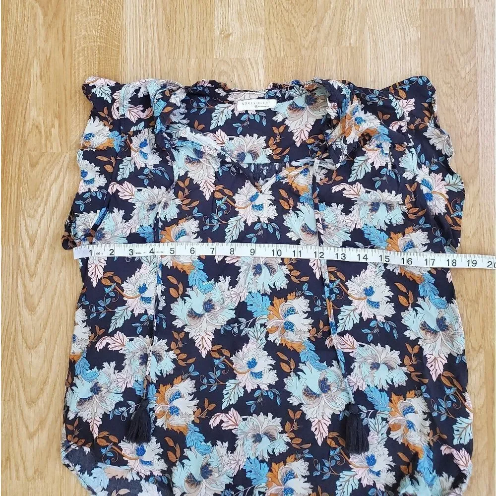 Lovestich Mimi Flutter Sleeve Top sz Xs